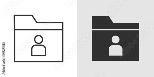 Client File Icon representing customer records, client documentation, account files, CRM data, and organized business client information management.