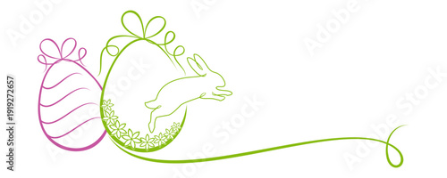 illustration of easter egg with bunny.eps