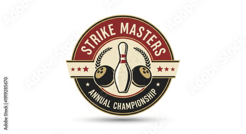 Strike Masters Annual Bowling Championship Emblem.
