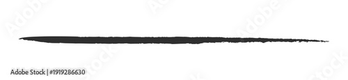 Black Rough Paint Brush Stroke Wide Horizontal Grunge Line PNG