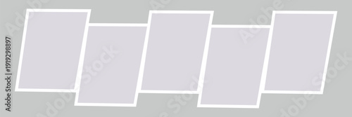 Pictures or photos frame collage. comics page grid layout abstract photo frames and digital photo wall template