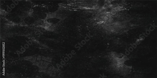 A dark textured grunge backdrop featuring rain drops on a black vintage chalkboard surface with an aged gray concrete pattern