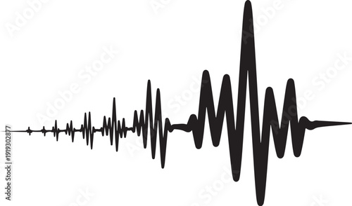 Sound wave pattern on white background graphic design element