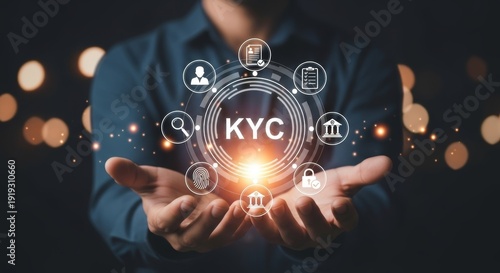 Digital KYC Identity Verification and Financial Compliance Concept