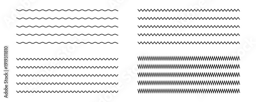 Obraz na płótnie Waves line set