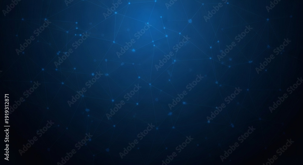 Obraz premium Stunning blue plexus background with connected dots and lines, perfect for technology and science themes