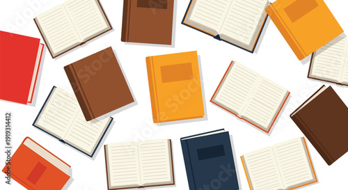 vector set of books