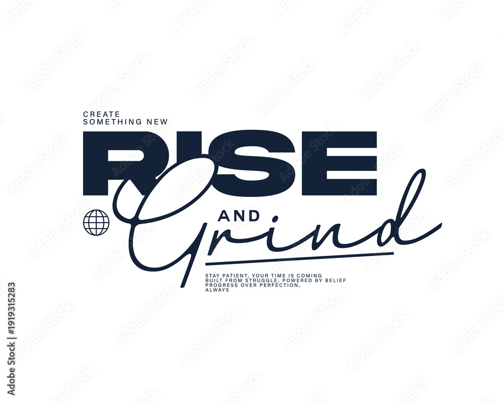 Obraz premium aeshetic streetwear quotes typography graphic tee design templates