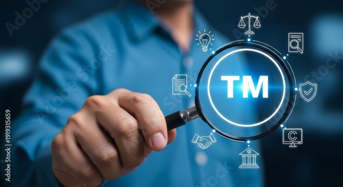 Intellectual Property Protection: Trademark Search and Registration Concept