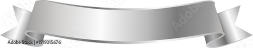 Silver Ribbon Banner Graphic