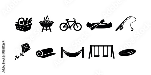 Home essential solid icon set. Everyday household, kitchen, living room solid icons.