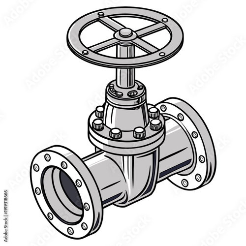Industrial valve with wheel handle and flanges pipe valve 1