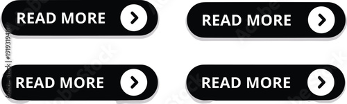 Read more buttons, call to action, web design element, user interface icon, navigation symbol, digital media layout, cad drawing flat vector illustration