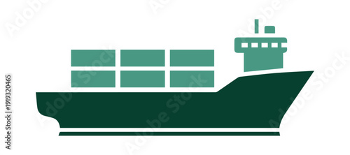 Here's a stylish container ship icon with a colorful design and clean lines, ideal for multiple industries and contexts. It's also part of an icon collection.

