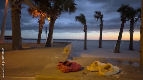 Sandals By Tropical Seashore Shower Station w/ Palm Trees