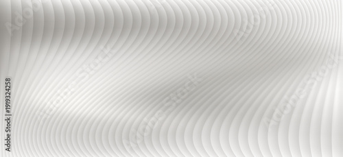 Ribbed transparent polycarbonate overlay with gray acrylic corrugated glass texture, satin surface and vertical silver gradient lines, clean abstract vector background for window, door 