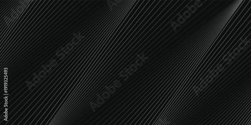 Black oblique straight line background. Masculine dark linear abstract wallpaper. Elegant luxury striped gradient texture.