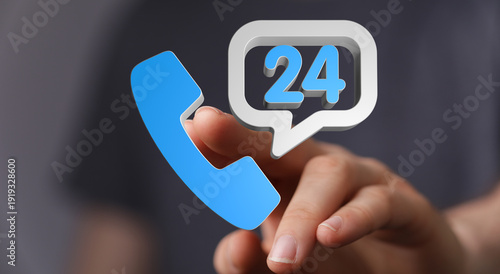 Hand reaching for phone ico...