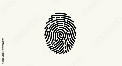 Fingerprint icon on neutral background