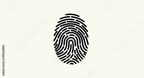 Fingerprint illustration on cream background