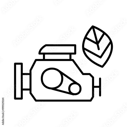 Bio fuel car engine type icon