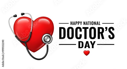 Celebrating healthcare professionals on national doctor's day with a heartfelt stethoscope design