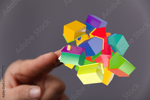 A creative image of 3D mini...