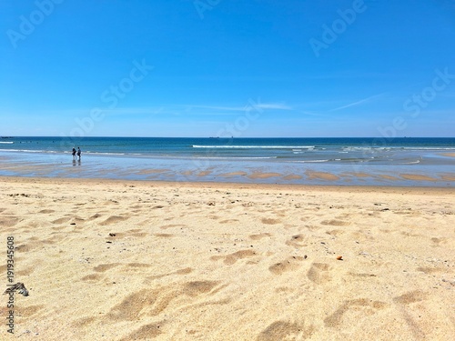 Matoshinhos beach in porto on a sunny day