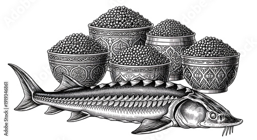 A fish and a pile of potatoes