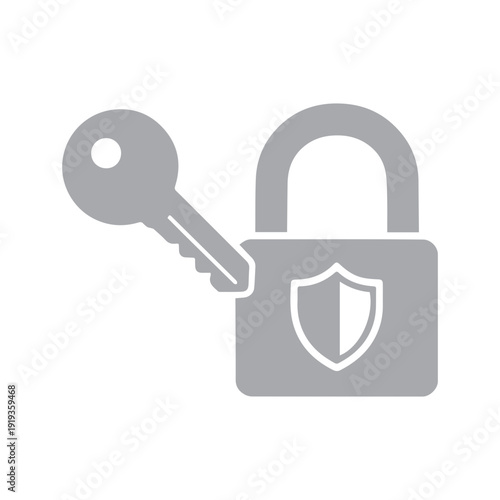 Secure Lock and Key Icon