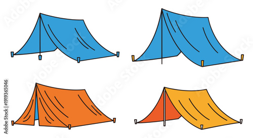 Tarp Line art vector soft dynamic tone illustration