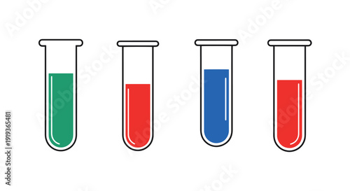 Test Tube Line art dynamic abstract style vector