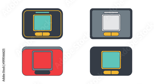 Trackpad Line art minimal dynamic tone vector