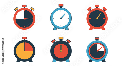 Timer Line art colorful digital illustration soft abstract creative