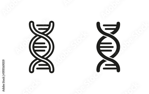 DNA double helix icon biology science gene molecule symbol illustration