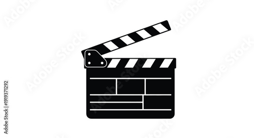 Black film clapperboard graphic a striking visual representation silhouette
