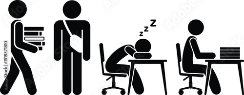 Illustration of a student's journey through the education system