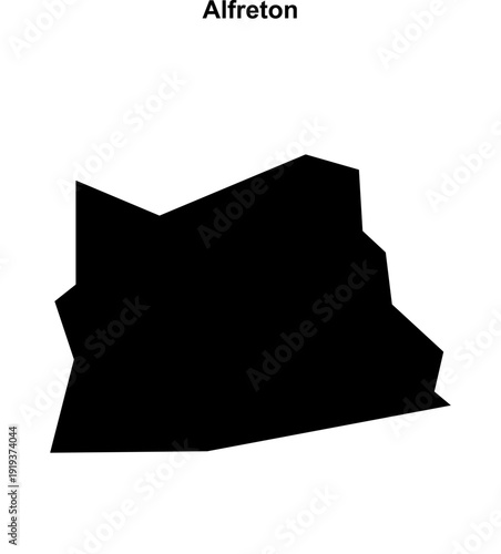 Alfreton (England) blank outline map