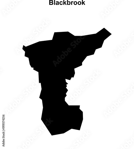 Blackbrook (England) blank outline map