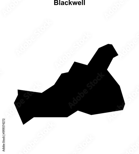 Blackwell (England) blank outline map