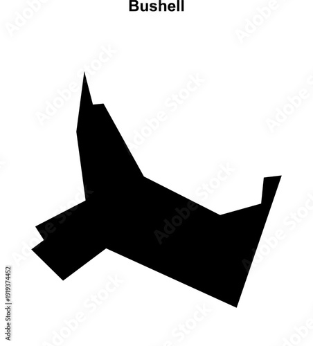 Bushell (England) blank outline map