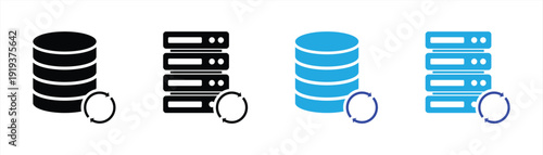 Database Backup and Server Sync Icon Set