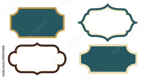 Victorian Frame Line soft abstract tone illustration