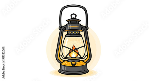 ancient lamp icon with cartoon vector style.