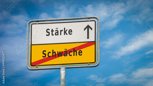 Signposts the direct way to strength versus weakness