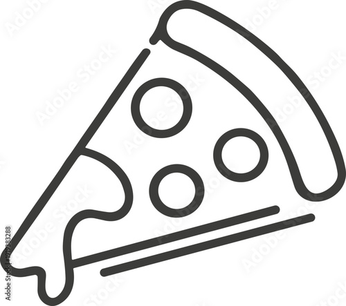 Pepperoni Pizza Slice Icon