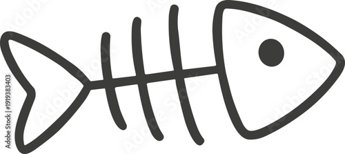 Simple Fish Skeleton Drawing