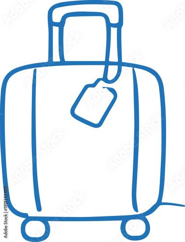 Blue Suitcase Sketch