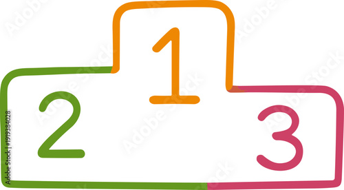 Podium With Numbers 1 2 3