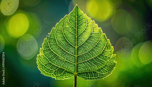 Wallpaper Mural Green leaf close Torontodigital.ca